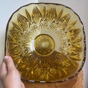amber etched bowl